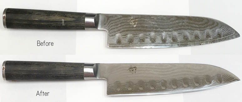 ダマスカス包丁の刃こぼれ | 研ぎ家 Japanese Knife Sharpening TOGIYA